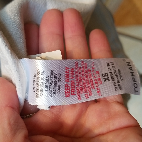 Topman Hooded Denim / Cotton Jacket Szie XS - Picture 3 of 4